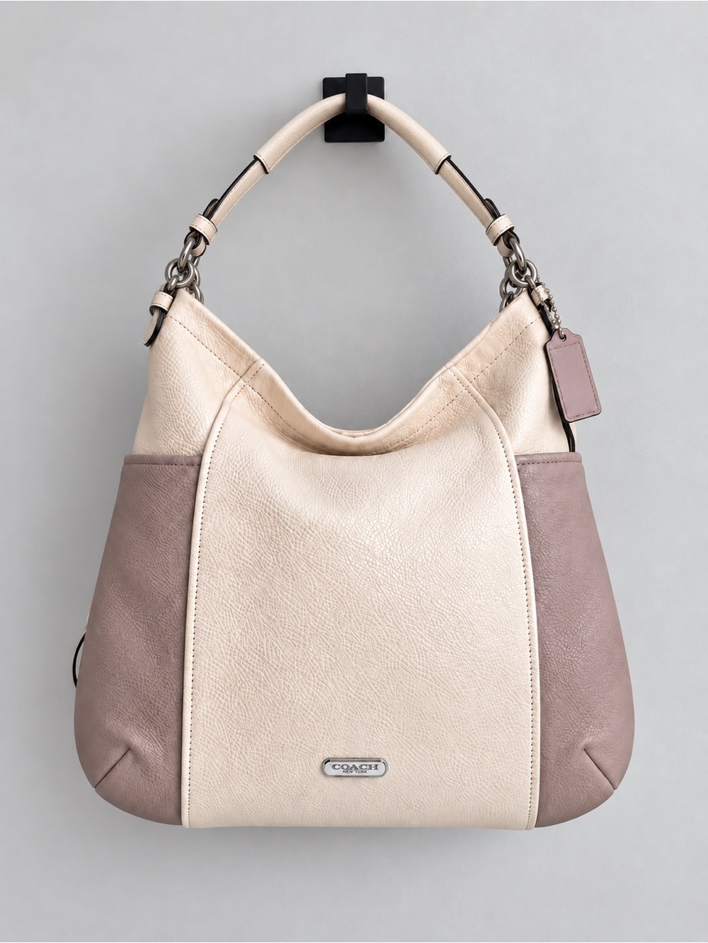 Coach Park Colorblock Leather Hobo Bag (Style Number F31304) Parachment/putty